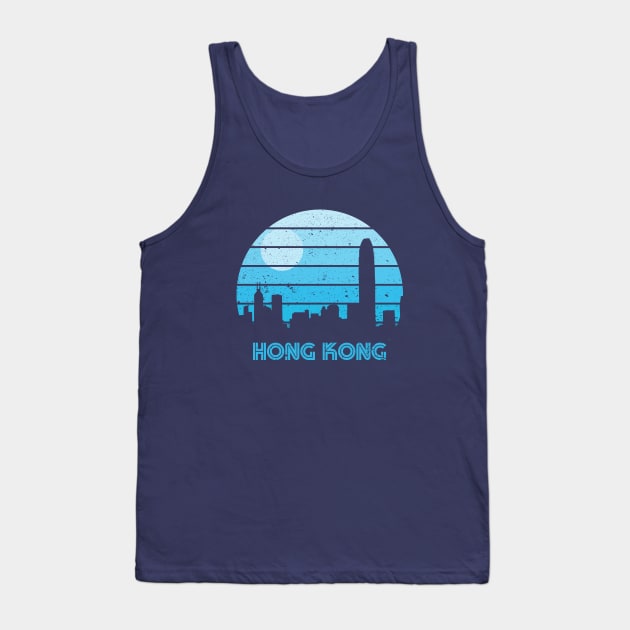 Retro Sunset Hong Kong Tank Top by rojakdesigns